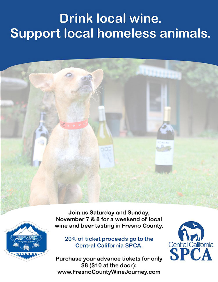 Fresno County Wine Journey Supports CCSPCA Central California SPCA